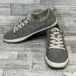 Taos Moc Star Gray Canvas Shoes Women‎ Size 8.5